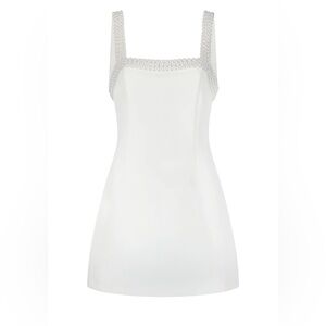 The Ultimate Muse Pearl Trim Mini Dress